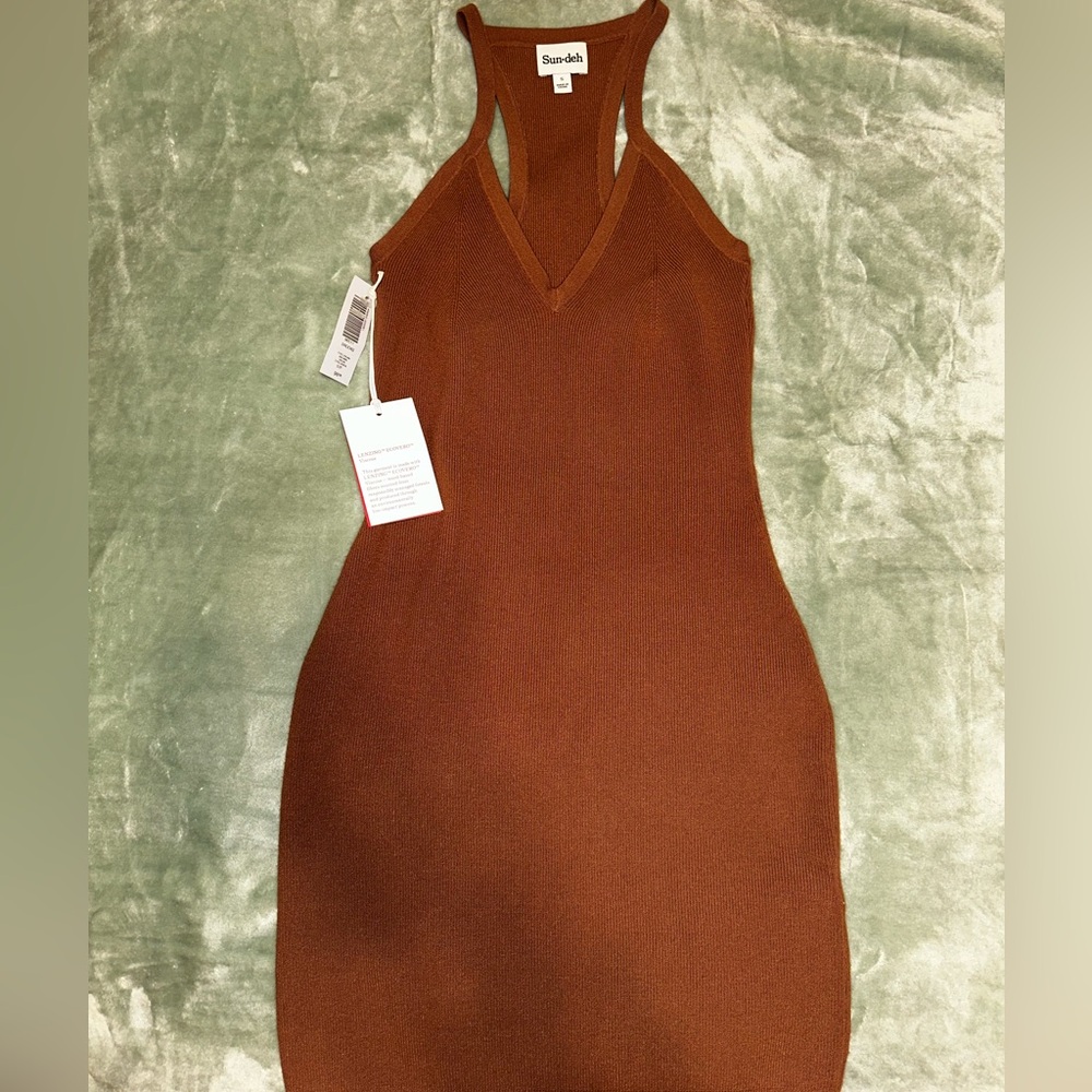 SUN•DEH Aritzia Chocolate Brown Dress Size Small
